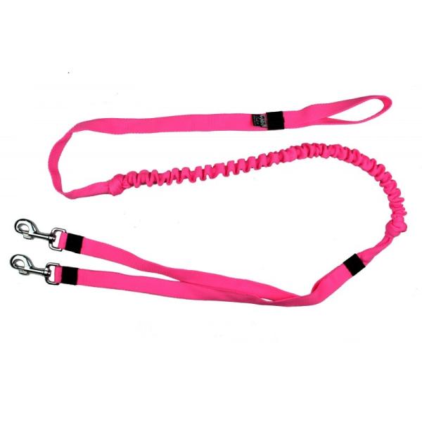 Ruckdämpferleine 2 Hunde SK Hellgrün